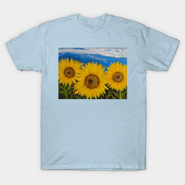 Sunflower Trio T-Shirt by EmoteYourself